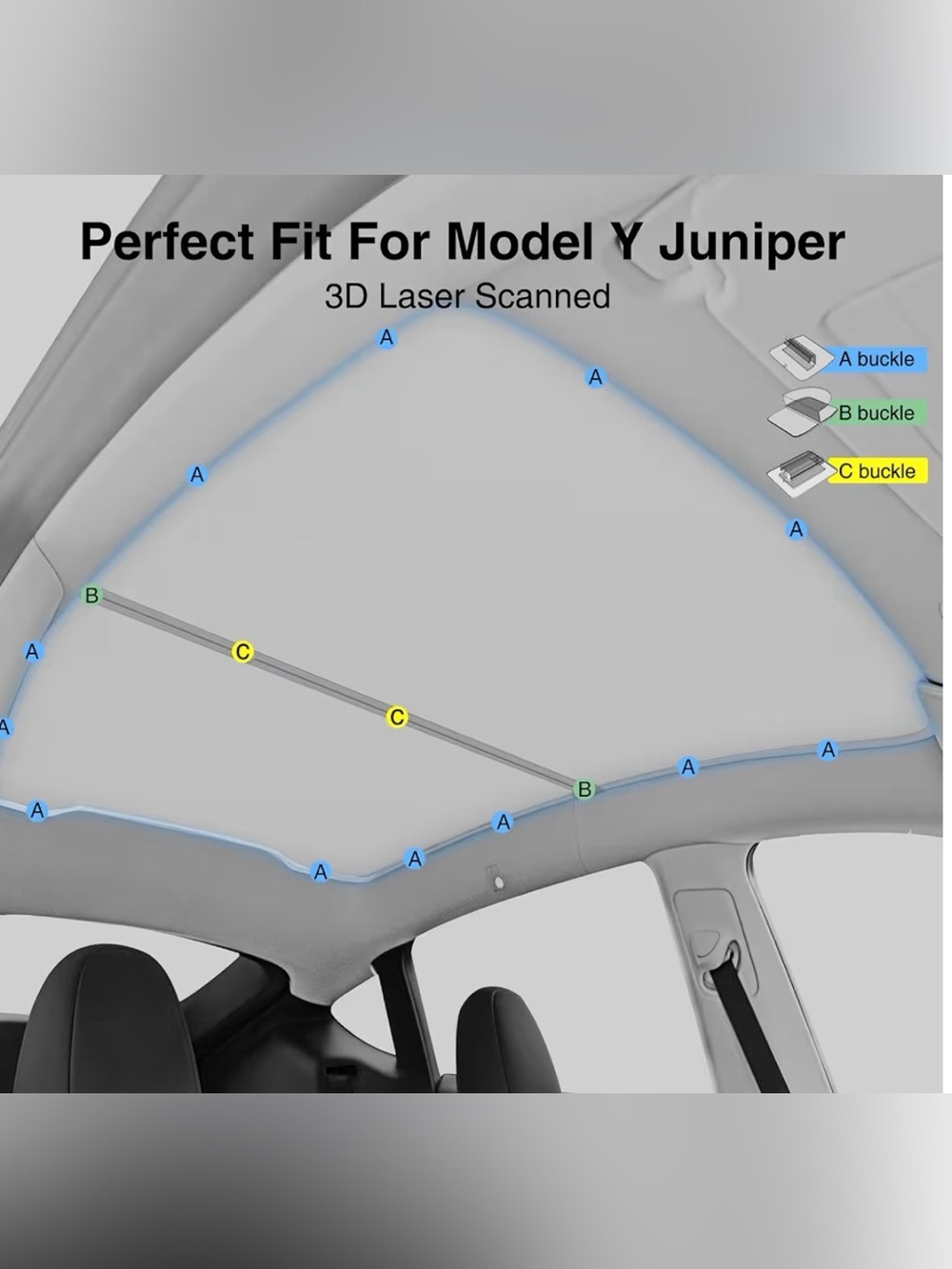 New Tesla Model Y Juniper Sunshade Roof Graphene Pro Max Extreme Cooling Car